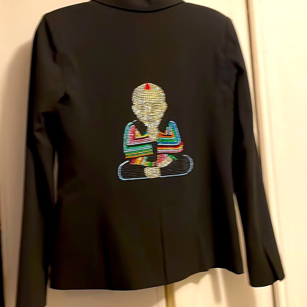 Hipchik Couture blazer w/ rhinestone Buddha